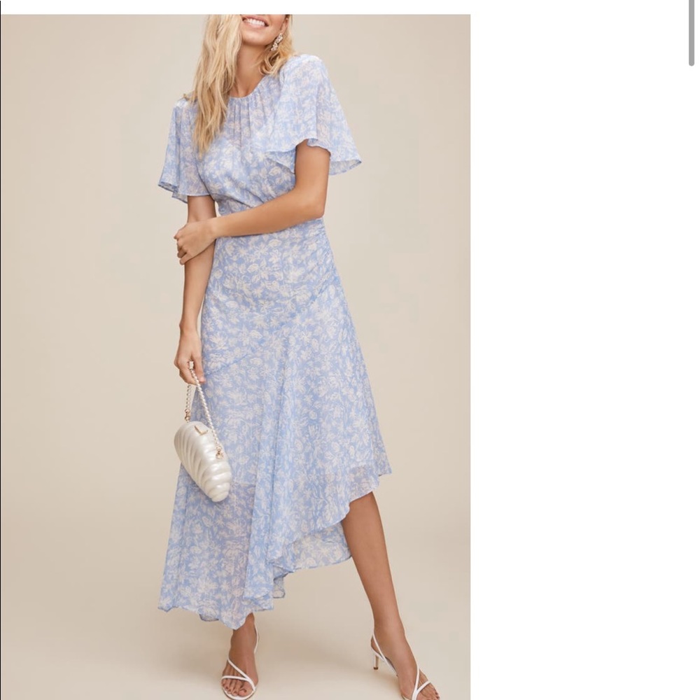 Leith blue floral high-low dress, never been worn